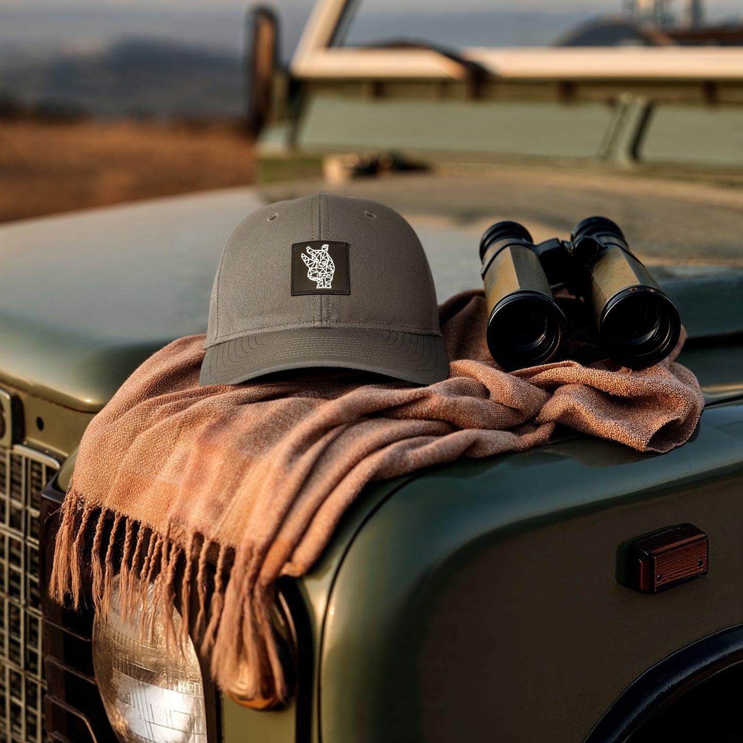 Najin Cap by Tembo Collection – luxury limited-edition rhino hat, 100% profits to conservation, exclusive wildlife design