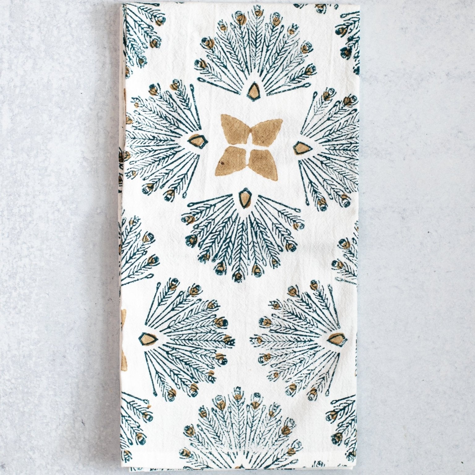 Patterned notebook with butterfly design on a light gray background